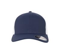 Flex Cap FLEXFIT "Flexfit Unisex Flexfit Ultrafibre & Airmesh 2-Tone", Gr. S/M, navy, weiß, 44% Polyester, 42% Polyamid, 7% Baumwolle, 7% Elasthan, Caps (34001364-S) navy, weiß