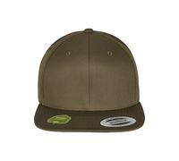 Flex Cap FLEXFIT "Flexfit Unisex Organic Cotton Snapback", Gr. onesize, burntolive, 98% Baumwolle, 2% Elasthan, unifarben, Caps (76733909-0) burntolive