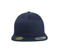 Flex Cap FLEXFIT "Flexfit Unisex Organic Cotton Snapback", Gr. onesize, navy, 98% Baumwolle, 2% Elasthan, unifarben, Caps (16721263-0) navy