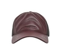 Flex Cap FLEXFIT "Flexfit Unisex Synthetic Leather Trucker", Gr. onesize, maroon, schwarz, 100% Polyurethan, unifarben, Caps (69491860-0) maroon, schwarz