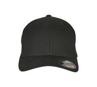 Flex Cap FLEXFIT "Flexfit Unisex V-FLEXFIT COTTON TWILL CAP", Gr. S/M, schwarz, 98% Baumwolle, 2% Elasthan, unifarben, Caps (47452268-S) schwarz