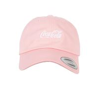 Flex Cap MERCHCODE "Merchcode Accessoires Coca Cola Logo Dad Cap", Damen, Gr. onesize, pink, 100% Baumwolle, bedruckt, Caps (94919060-0) pink