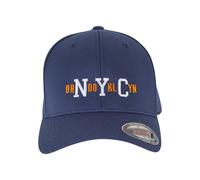 Flex Cap MISTERTEE "MisterTee Herren NYC Brooklyn Flexfit Cap", Damen, Gr. S/M, navy, 63% Polyester, 34% Baumwolle, 3% Elasthan, unifarben, Caps (59637322-S) navy