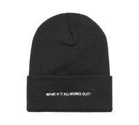 Flex Cap MISTERTEE "MisterTee What If Wooly Combed Cap", Gr. onesize, schwarz, 63% Polyester, 34% Baumwolle, 3% Elasthan, unifarben, Caps (59848132-0) schwarz