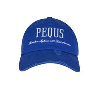 Flex Cap PEQUS "PEQUS PEQUS Destroyed Logo Basecap", Herren, Gr. onesize, blau, 100% Baumwolle, Caps (30220953-0) blau