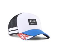 Flex Cap PUMA "BMW M Motorsport Lifestyle Trucker-Cap Erwachsene", Damen, Gr. onesize, weiß, Obermaterial: 100% Baumwolle; Futter Vorderteil: 100% Polyester; Hinterer Einsatz: 100% Polyester; Unter Sc