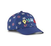 Flex Cap PUMA "Essentials Dad Cap Kinder", Kinder, Gr. Jugendlicher, blau jewel aop, Futter: 100% Polyester, Caps (20802256-1) blau jewel aop