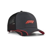 Flex Cap PUMA "F1 Racing Trucker Cap Erwachsene", Gr. onesize, schwarz, Futter Vorderteil: 100% Polyester; Einsatz: 100% Polyester, unifarben, Caps (49346259-0) schwarz