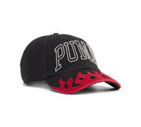 Flex Cap PUMA "FLAME Baseball-Cap Erwachsene", Gr. onesize, schwarz (for all time rot schwarz), Oberseite: 100% Baumwolle. Futter Vorderteil: 100% Polyester. Unteres Visier: 100% Baumwolle. Schweißban