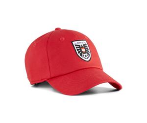 Flex Cap PUMA "Österreich Essentials Cap Erwachsene", Gr. onesize, rot (rot weiß), Futter Vorderteil: 100% Baumwolle, unifarben, Caps (77794816-0) rot weiß