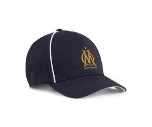 Flex Cap PUMA "Olympique de Marseille KING Cap Erwachsene", Gr. onesize, grau (galactic gray), Obermaterial: 100% Baumwolle. Futter Vorderteil: 100% Baumwolle. Unter Schirm: 100% Baumwolle, unifarben,
