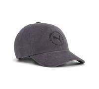 Flex Cap PUMA "Premium Essentials Dad Cap Erwachsene", Gr. onesize, grau (moody gray), Schale, Unterer Schirm: 100% Baumwolle. Schweißband: 100% Polyester, unifarben, Caps (45983760-0) moody gray