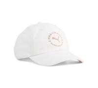 Flex Cap PUMA "Premium Essentials Dad Cap Erwachsene", Gr. onesize, warm weiß, Oberseite: 100% Baumwolle. Unteres Visier: 100% Baumwolle. Schweißband: 100% Polyester, unifarben, Caps (45670541-0) warm