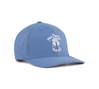 Flex Cap PUMA "PUMA x PALM TREE CREW Golf-Cap Herren", Damen, Gr. onesize, blau (schwarz indigo blau), Obermaterial: 92% Polyester, 8% Elasthan; Futter: 87% Polyester, 13% Baumwolle; Unter Schirm: 100