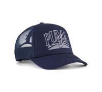 Flex Cap PUMA "Vintage PUMA Trucker Cap Erwachsene", Gr. onesize, navy blau, Futter Vorderteil: 100% Polyester; Hinterer Einsatz: 100% Polyester, unifarben, Caps (85073101-0) navy blau