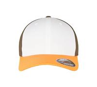 Flexfit 3-Tone Flexfit Cap neonorange/white/olive S/M