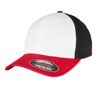 Flexfit 3-Tone Flexfit Cap red/white/black S/M
