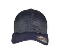 Flex Cap FLEXFIT "Neue Kollektion 360 OMNIMESH CAP 2-TONE" Gr. S/M, blau (navy, white) Damen Caps Lauf-Ausrüstung (15221931-S)