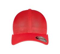 Flexfit Cap 360 OMNIMESH Zweifarbig – Rot/Weiß – Frauen Gr. L/XL