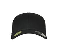 Flexfit Kappe 110OC, 6-Panel Bio, Unisex, Schwarz, Einheitsgröße