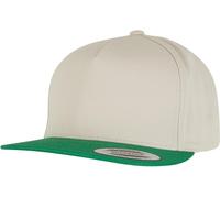 Flexfit Unisex Classic 5 Panel Snapback beige/Green, one Size