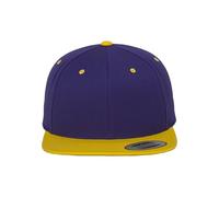 FLEXFIT Unisex 6-Panel Snapback Kappe Flache Cap 6089MT purple/gold one size