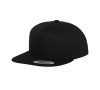 Flexfit - "Classic" Snapback Mütze 5 Segmente (Schwarz) Einheitsgröße