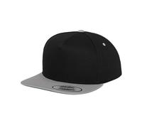 Flexfit - "Classic" Snapback Mütze 5 Segmente (Schwarz/Silber)