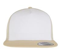 Flexfit Trucker-Cap Classics Classic Trucker Unisex Gold/Weiß/Beige Einheitsgröße
