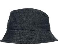 Flexfit Denim Bucket Hat Anglerhut, black/grey, one size