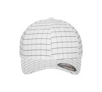 Flexfit Cap Square Check – Unisex (Erwachsene) – Weiß/Dunkelblau – Gr. L/XL