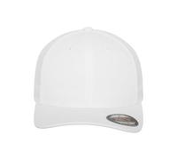 Flexfit Kappe FX6533 – Unisex Tactel Mesh, wind- und wasserresistent – Weiß S/M
