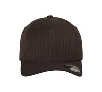 Flexfit Cap 6195P Pinstripe – gestreift, Braun/Weiß, Größe S/M