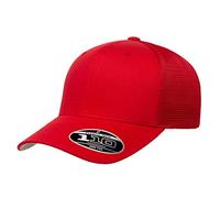 Flexfit Herren 110 Netzgewebe Trucker-Mütze, Rot/Ausflug, einfarbig (Getaway Solids), Einheitsgröße