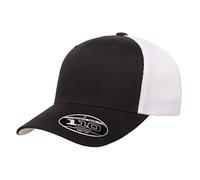 Flexfit Herren 110 Mesh Cap-zweifarbig Verschluss, schwarz/weiß, Einheitsgröße