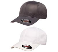 Flexfit Herren 360 Omnimesh Cap, 2 Stück, Anthrazit und Weiß, S/M