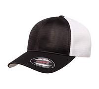Flexfit Herren 360 Omnimesh Cap Verschluss, Schwarz/Weiß, S/M