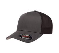 Flexfit Herren Mesh Fitted Cap-2-tone Trucker-Mütze, Charcoal/schwarz, Einheitsgröße