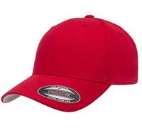 Flexfit Herren Cotton Twill Fitted Cap Trucker-Mütze, Rot/Ausflug, einfarbig (Getaway Solids), L/XL