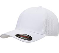 Flexfit Herren Ultrafibre Airmesh Fitted Cap, Weiß, L/XL