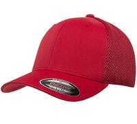 Flexfit Herren Ultrafibre Airmesh Fitted Cap Mütze, rot, L-XL