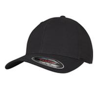 Flexfit Unisex 6587-Flexfit Hydro-Grid Stretch Cap Kape, Black, S/M