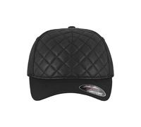 Flexfit Kappe Diamond Quilted 6277Q Frauen Schwarz L/XL Silberne Schirmunterseite