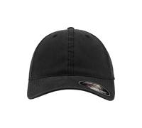 Flexfit Baseballcap Garment Washed Cotton Dad Hat Schwarz L/XL