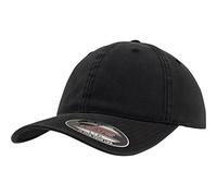 Flexfit Baseballcap Garment Washed Cotton Dad Hat Schwarz L/XL