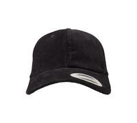 Flexfit Kappe Low Profile Corduroy Dad Cap – Snapback, verstellbar, Schwarz, Einheitsgröße