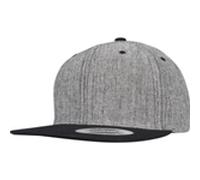 Flexfit Melange Solid Snapback Cap black melange/black