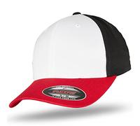 Flexfit Original Basecap Baseball Cap 3-Tone Red White Black -L/XL
