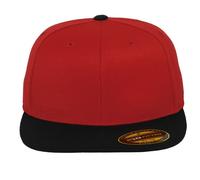 Flexfit - "Premium 210" Baseball-Mütze (Rot/Schwarz)