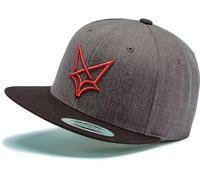 Flexfit Snapback Cap : Wüstenfuchs - 3D Stick - Kappi mit Fuchs Herren & Damen Baseball Cap Kappe Mütze Outdoor Wald-Tiere Wander (Charcoal/Black)